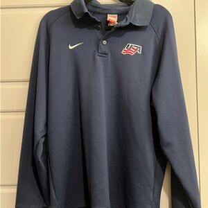 Nike Men's Navy Blue USA Hockey Polo